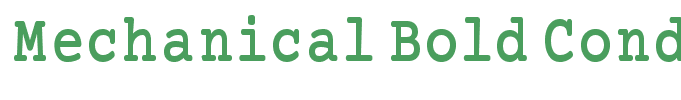 Mechanical Bold Condensed